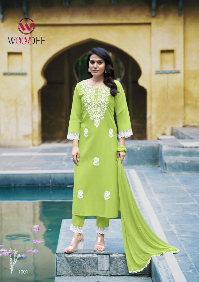Woodee white lotus Kurtis with price in Hyderabad