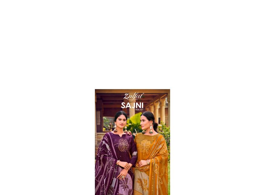 Zulfat Sajni Vol 7 Catalog cotton dress materials wholesale in Surat