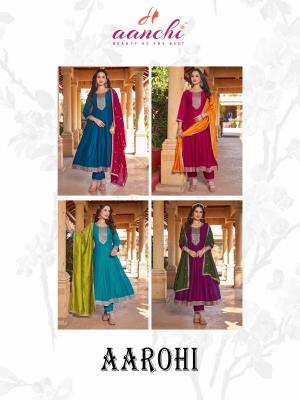 Aanchi aarohi vichitra silk 3 south indian kurti set