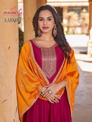 Aanchi aarohi vichitra silk 3 south indian kurti set