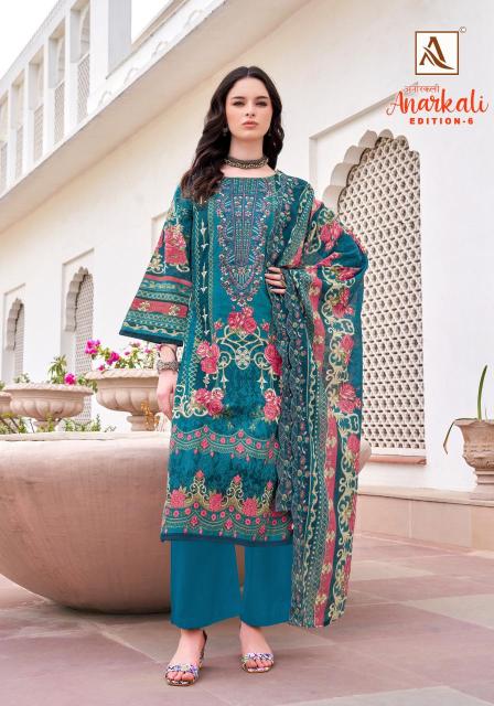 Alok suit anarkali 6 Wholesale unstitched dress materials