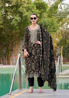 Alok suit black diamond 10 Designer dress material wholesale