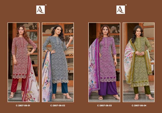 Alok suit super girl 2 Designer dress materials in Kolkata