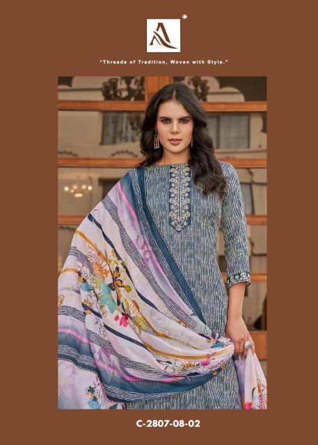 Alok suit super girl 2 Designer dress materials in Kolkata