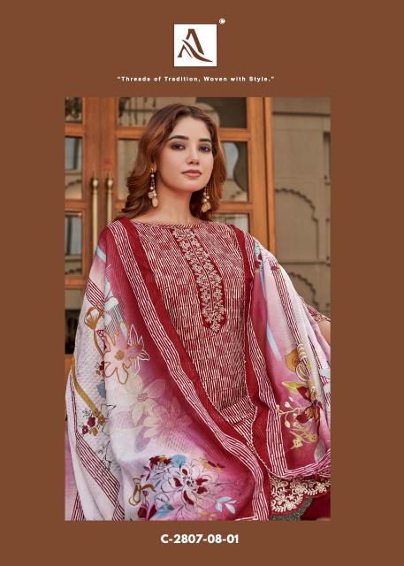 Alok suit super girl 2 Designer dress materials in Kolkata
