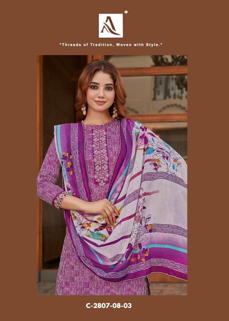 Alok suit super girl 2 Designer dress materials in Kolkata