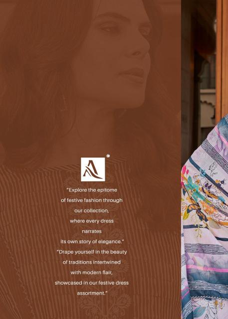 Alok suit super girl 2 Designer dress materials in Kolkata