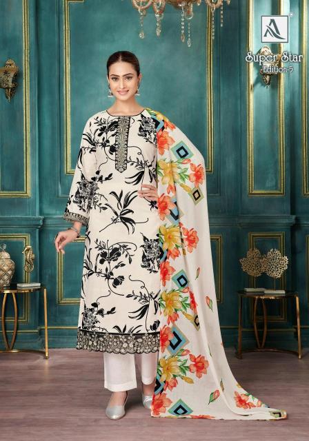 Alok suit super star 5 Wholesale dress material for boutique