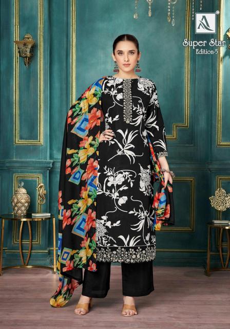Alok suit super star 5 Wholesale dress material for boutique