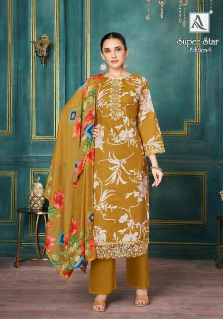 Alok suit super star 5 Wholesale dress material for boutique