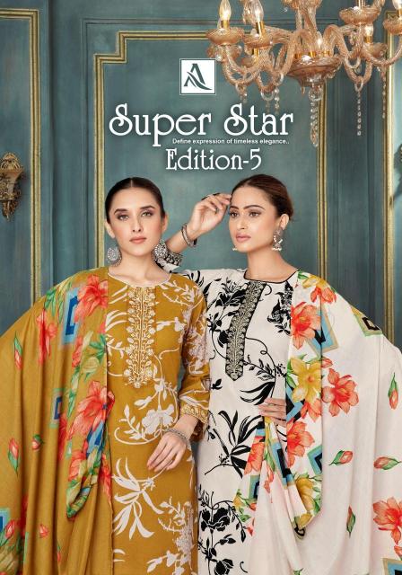 Alok suit super star 5 Wholesale dress material for boutique