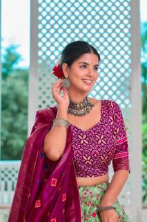 Amisha vol 2 Tussar Silk Silk lehenga choli manufacturers in India