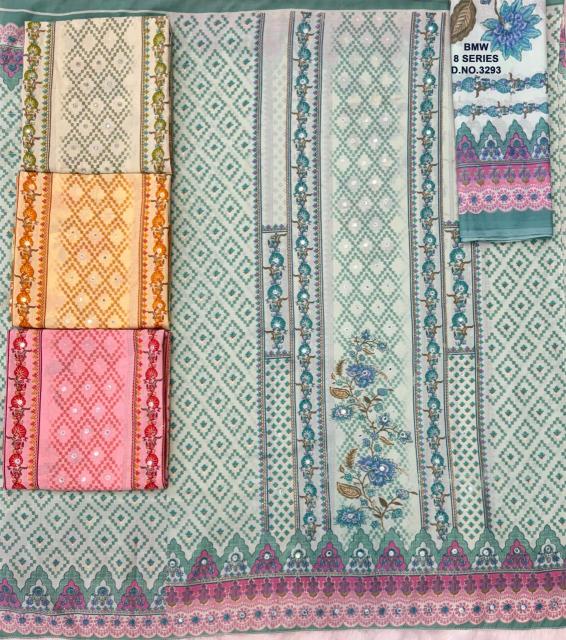 Bipson prints bmw 8 series 3293 Designer dress material manufacturers in Ahmedabad