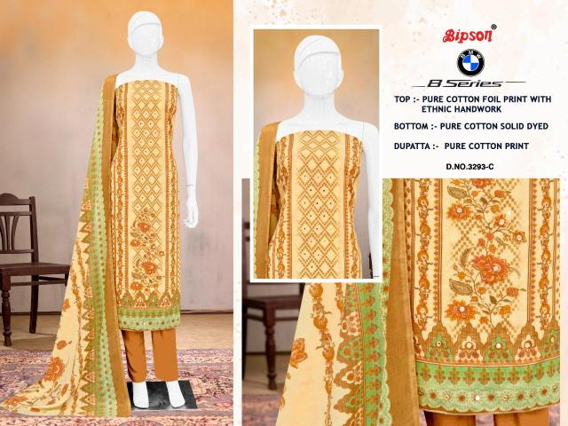 Bipson prints bmw 8 series 3293 Designer dress material manufacturers in Ahmedabad