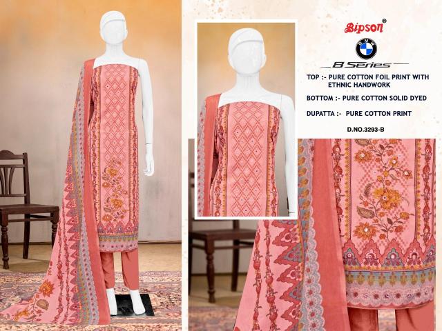 Bipson prints bmw 8 series 3293 Designer dress material manufacturers in Ahmedabad