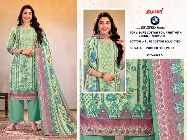 Bipson prints bmw 8 series 3293 Designer dress material manufacturers in Ahmedabad