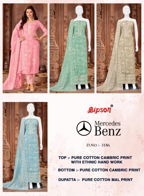 Bipson prints mercedes 3186 Party wear dress materials in Kolkata