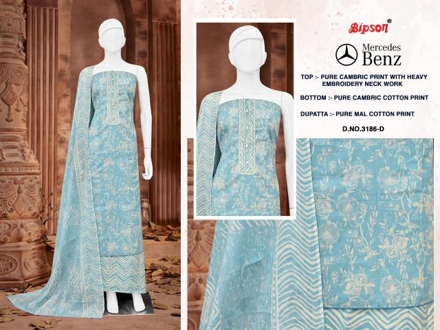Bipson prints mercedes 3186 Party wear dress materials in Kolkata