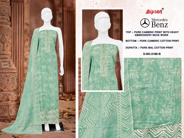 Bipson prints mercedes 3186 Party wear dress materials in Kolkata