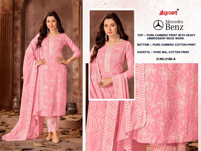 Bipson prints mercedes 3186 Party wear dress materials in Kolkata