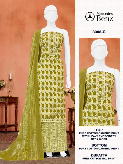 Bipson prints mercedes 3308 Dress material wholesalers in Hyderabad