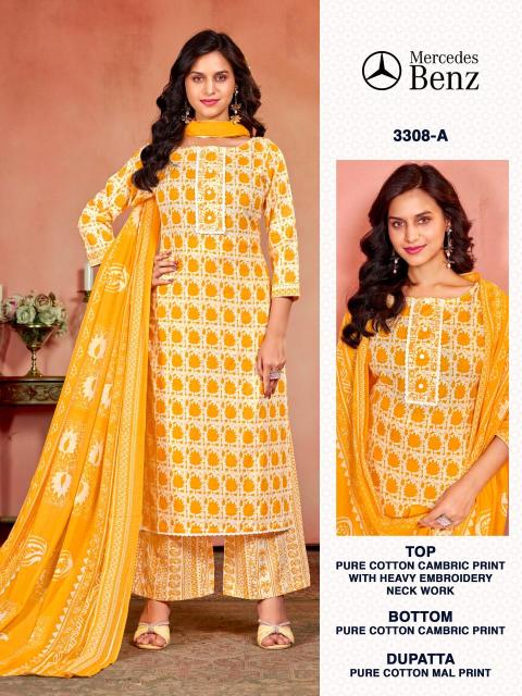 Bipson prints mercedes 3308 Dress material wholesalers in Hyderabad