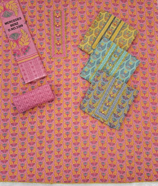 Bipson prints mercedes 3309  Wholesale dress material market in Hyderabad