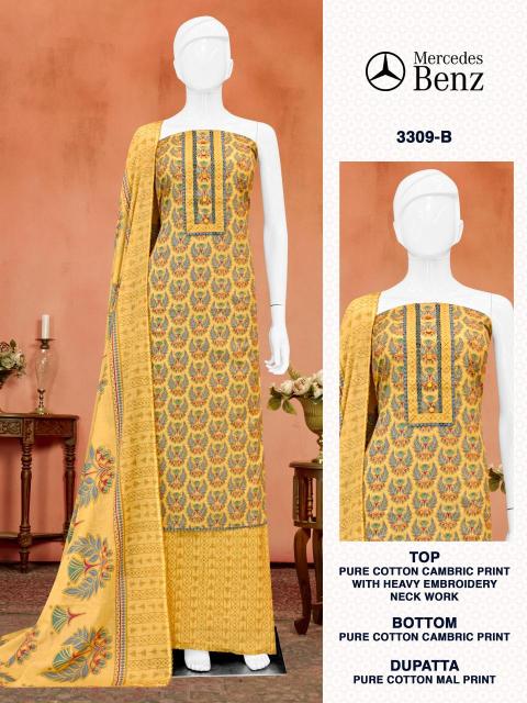 Bipson prints mercedes 3309  Wholesale dress material market in Hyderabad