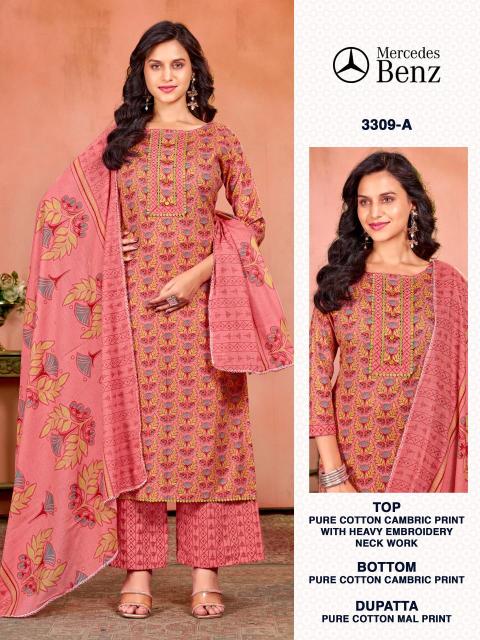 Bipson prints mercedes 3309  Wholesale dress material market in Hyderabad