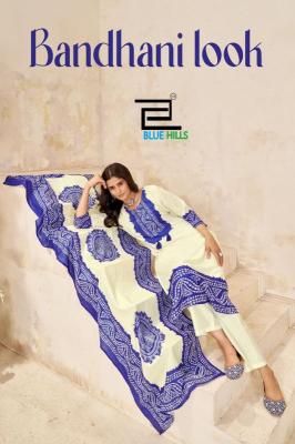 Blue hills bhandani look Kurti Exporters in Surat