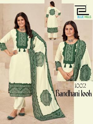 Blue hills bhandani look Kurti Exporters in Surat