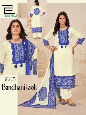 Blue hills bhandani look Kurti Exporters in Surat