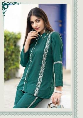 Clysi iris viscose slub coord sets Kurti suppliers in Delhi