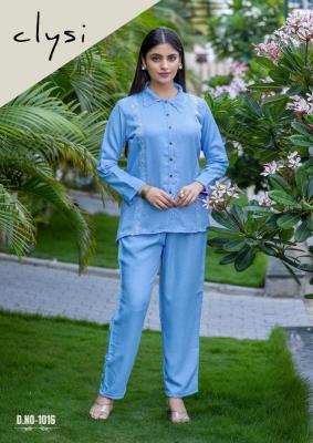 Clysi iris viscose slub coord sets Kurti suppliers in Delhi