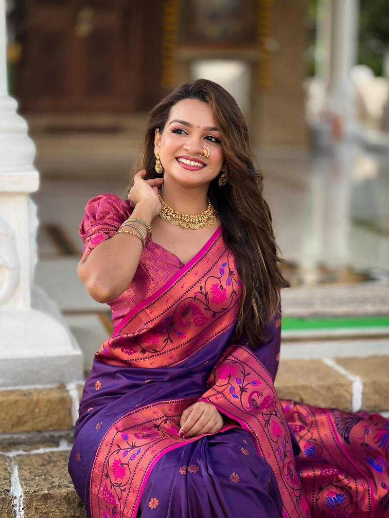 Coin paithani soft silk zari weawing meenakari Saree wholesalers online