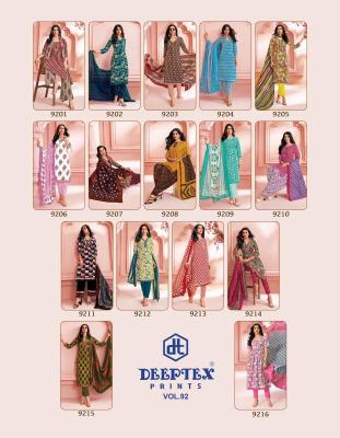 Deeptex miss india vol-92 Cotton dress material wholesale in Ahmedabad