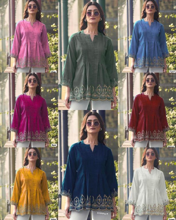 Ff heavy rayon slub short top Wholesale kurti supplier in Ahmedabad