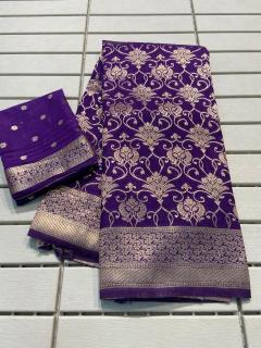 Finest elegant pure crepe khadi silk Trendy sarees for boutique