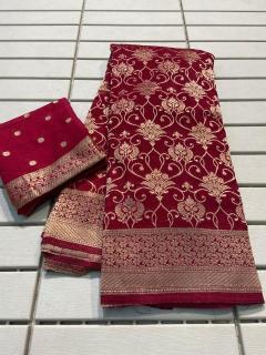 Finest elegant pure crepe khadi silk Trendy sarees for boutique