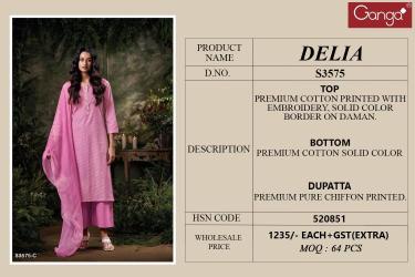 Ganga delia 3575 Dress materials wholesale market