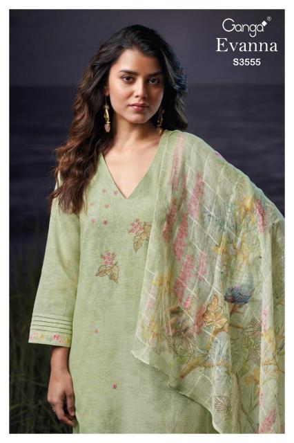 Ganga evanna 3555 Best dress material shops in Ahmedabad