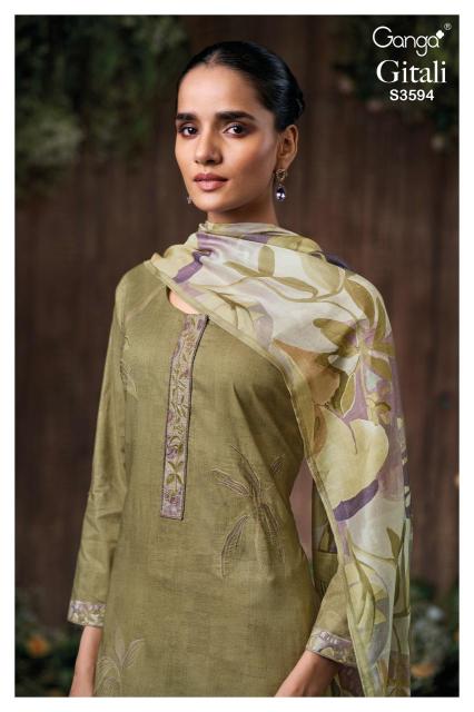 Ganga gitali 3594 Dress materials wholesale suppliers in Chennai