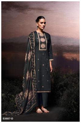 Ganga gulzara 3687 Cotton dress materials in Kolkata