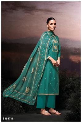 Ganga gulzara 3687 Cotton dress materials in Kolkata