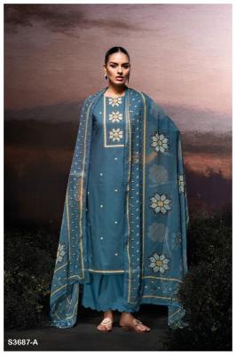 Ganga gulzara 3687 Cotton dress materials in Kolkata
