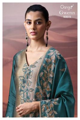 Ganga gwenn 3572 Printed dress material wholesale