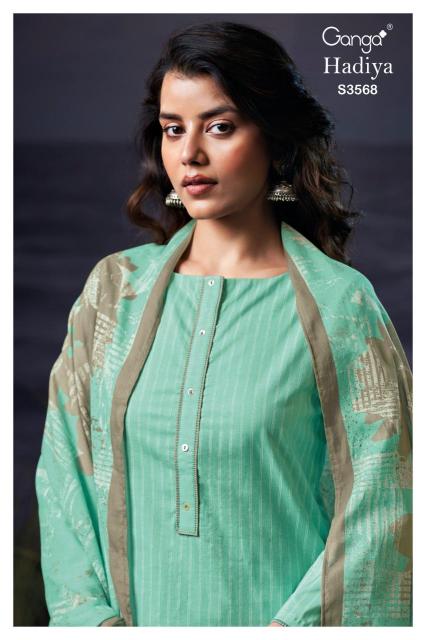 Ganga hadiya 3568 Fancy dress material wholesale in Hyderabad