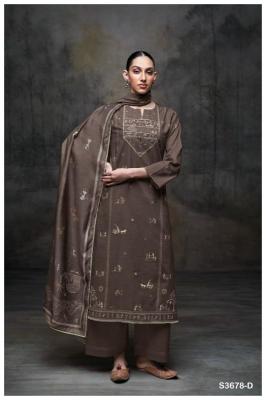 Ganga ipsita 3678 Printed dress material wholesalers 