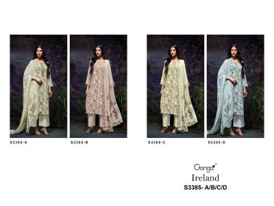 Ganga ireland 3385 Dress materials wholesale market in Surat