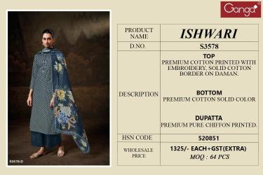 Ganga ishwari 3578 Dress materials wholesale in kolkata